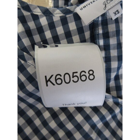 J crew Top XS Universal Standard Blouse Poplin Gingham Plaid Preppy * - Picture 11 of 11